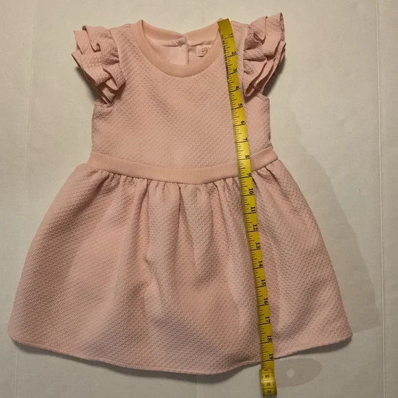Ted Baker Baby Pink Dress Short Ruffle Sleeves - Picture 3 of 13